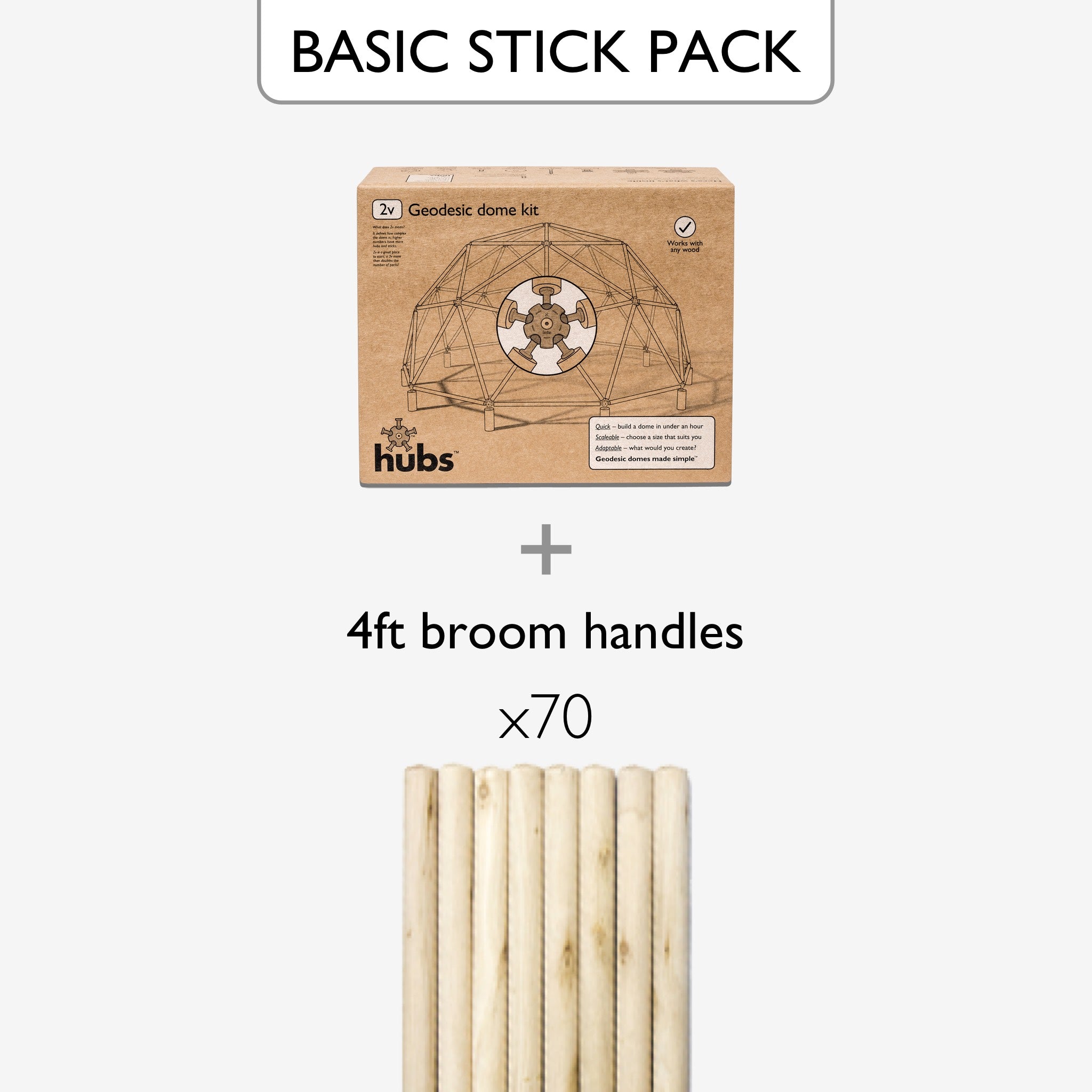 Basic stick pack - 4ft – Build with Hubs